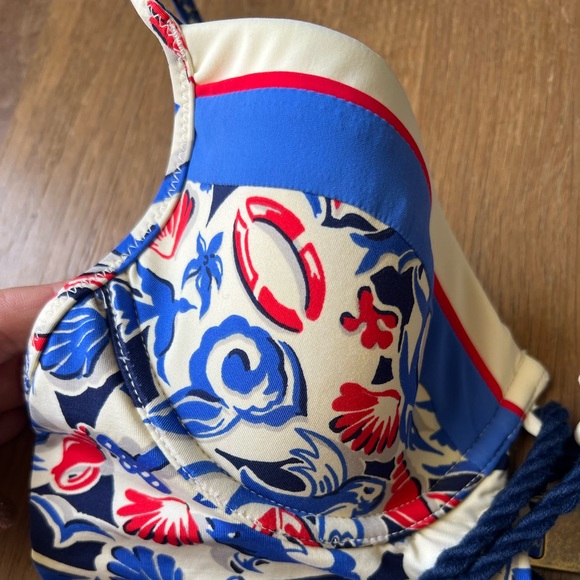 Nanette Lepore Deauville Vamp Sailboat Swimsuit Underwire Bathing Suit size M - Picture 2 of 15